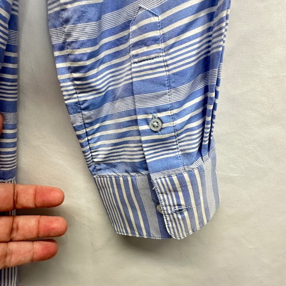 Ann Mashburn Silk Striped Tunic Blouse Pullover Long Sleeve size M - Picture 3 of 6